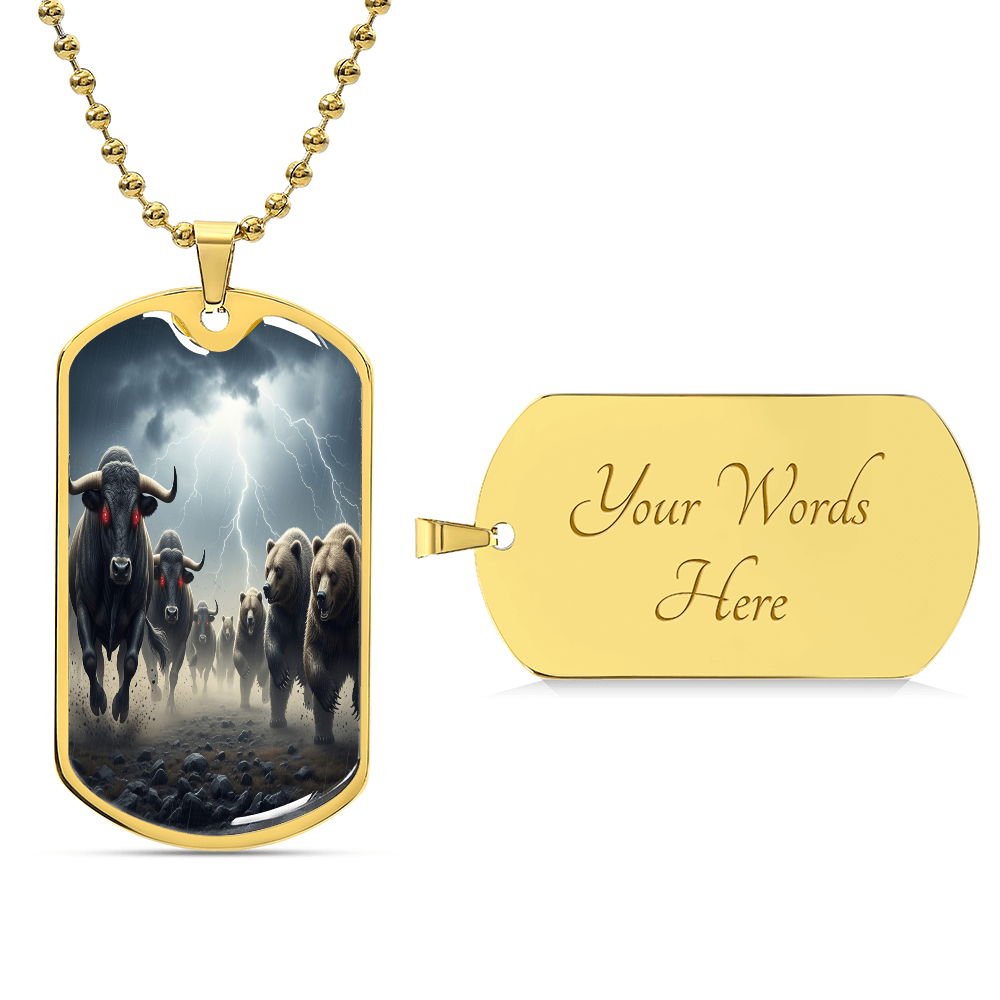 Bears and Bulls Dog tag
