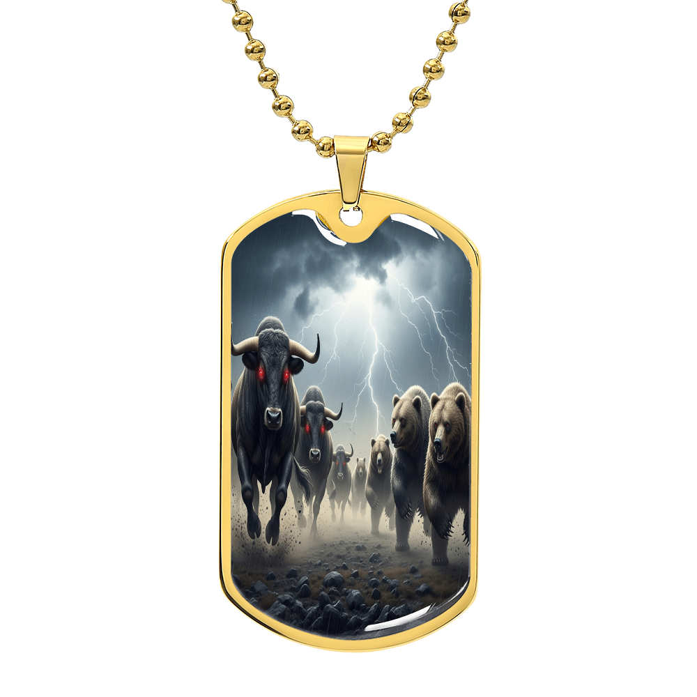 Bears and Bulls Dog tag